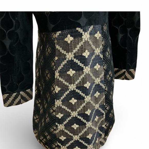 Desigual Embroidered Patchwork A-Line Coat Funnel Collar Button Front Jacket - Picture 7 of 16